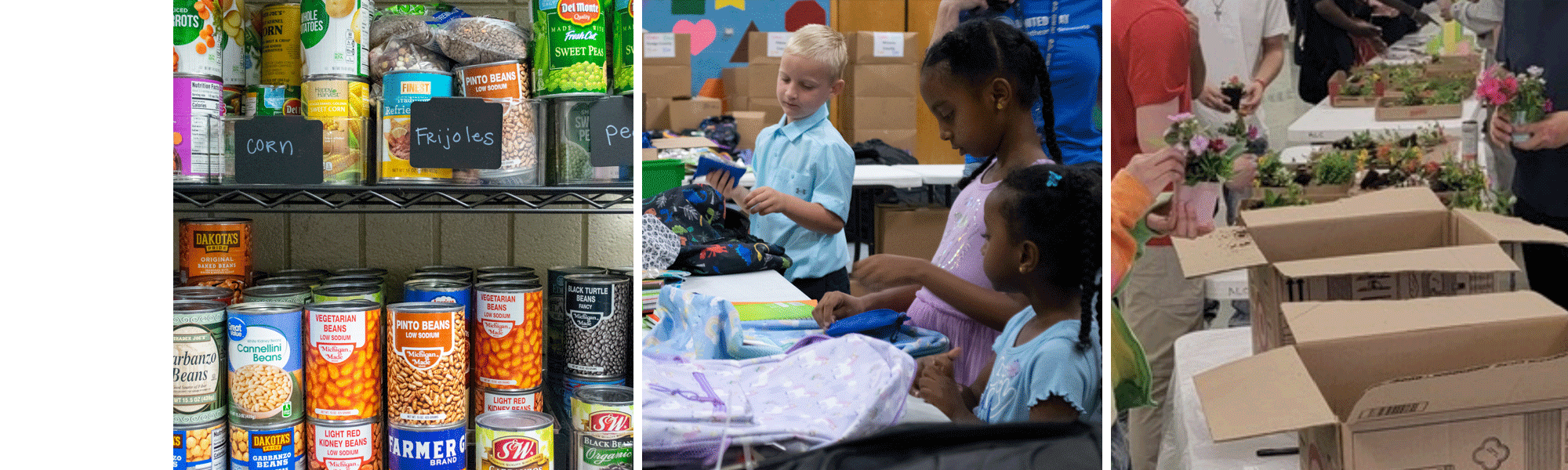 Full-service community school resource room and student activities.